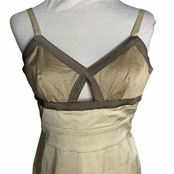 Romeo & Juliet Bandage Bodycon Mini Dress S Cream Sweetheart Adjustable Strap - Picture 2 of 7